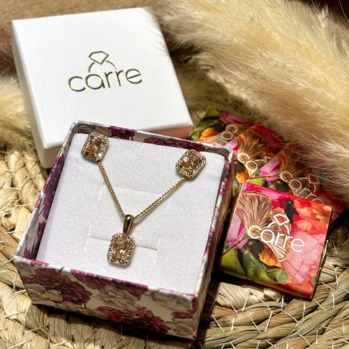 Złote kolczyki z cyrkoniami