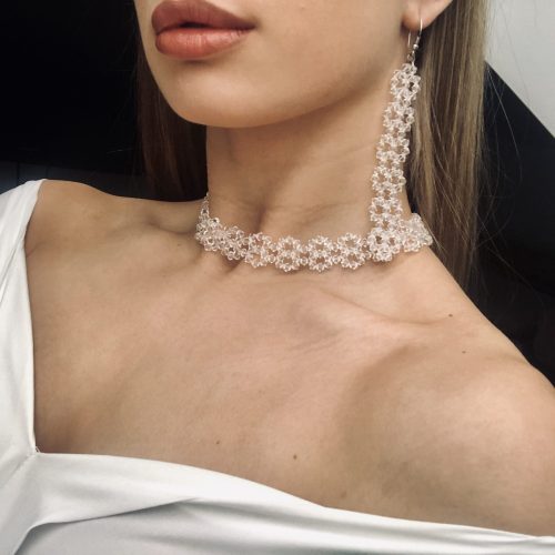 Kolia wykonana z kryształów Swarovskiego