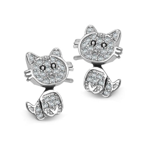 Kolczyki srebrne z cyrkoniami