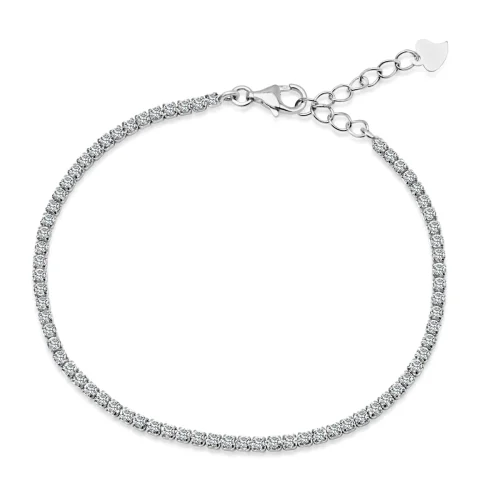 Bransoletka srebrna z cyrkoniami