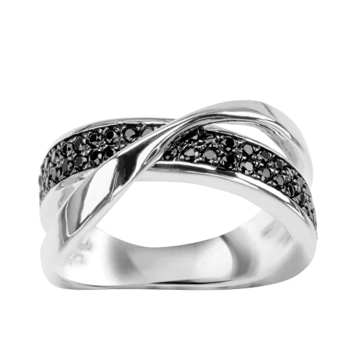 Pierścionek srebrny z cyrkoniami