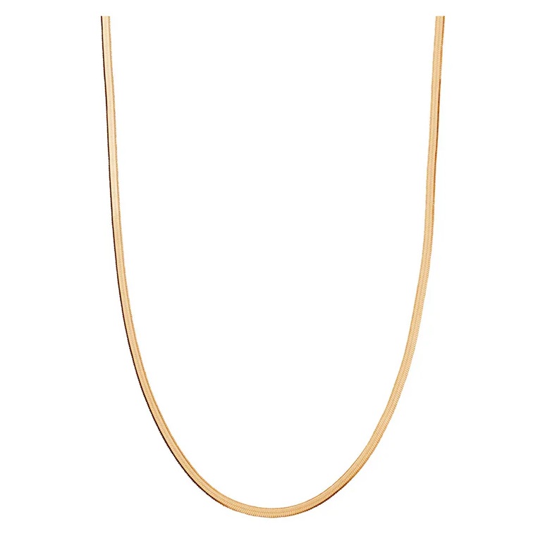 Naszyjnik srebrny pozłacany - żmijka