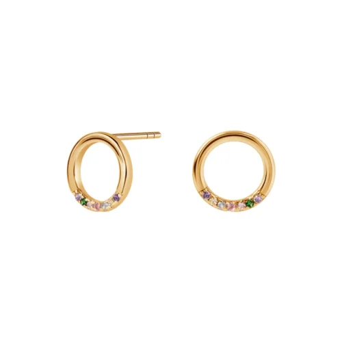 Kolczyki srebrne pozłacane