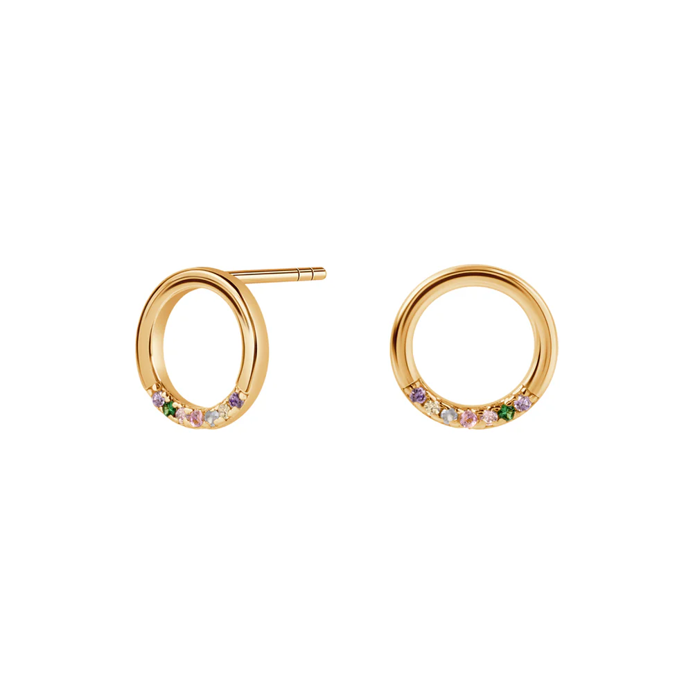 Kolczyki srebrne pozłacane