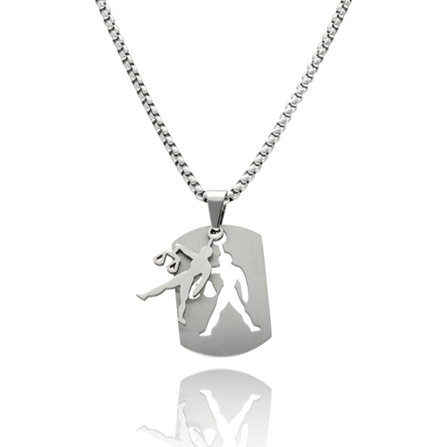 Naszyjnik męski ze stali - waga