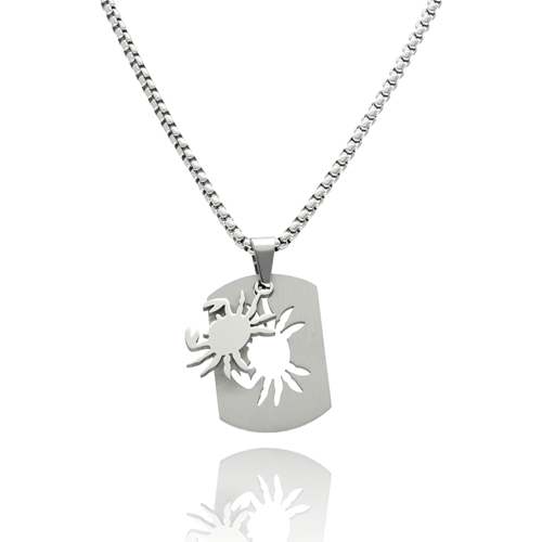 Naszyjnik męski ze stali - rak