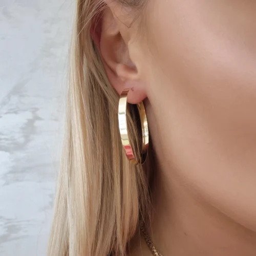 kolczyki złote w formie klasycznych kół