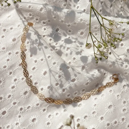 Bransoleta złota ażurowa