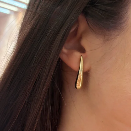 Kolczyki pozłacane w kształcie sopli