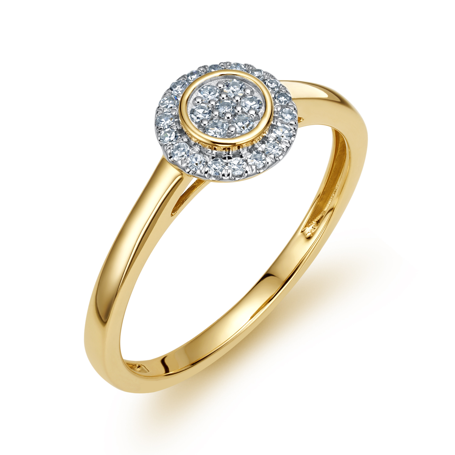 Olśniewający pierścionek złoty z brylantami