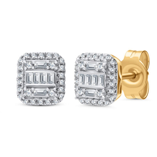 Złote kolczyki z 64 brylantami