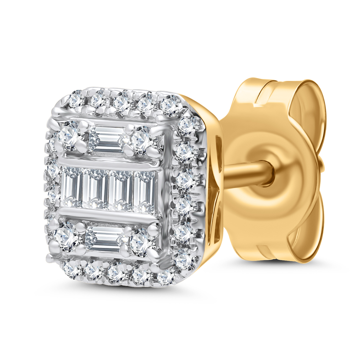 Złote kolczyki z 64 brylantami