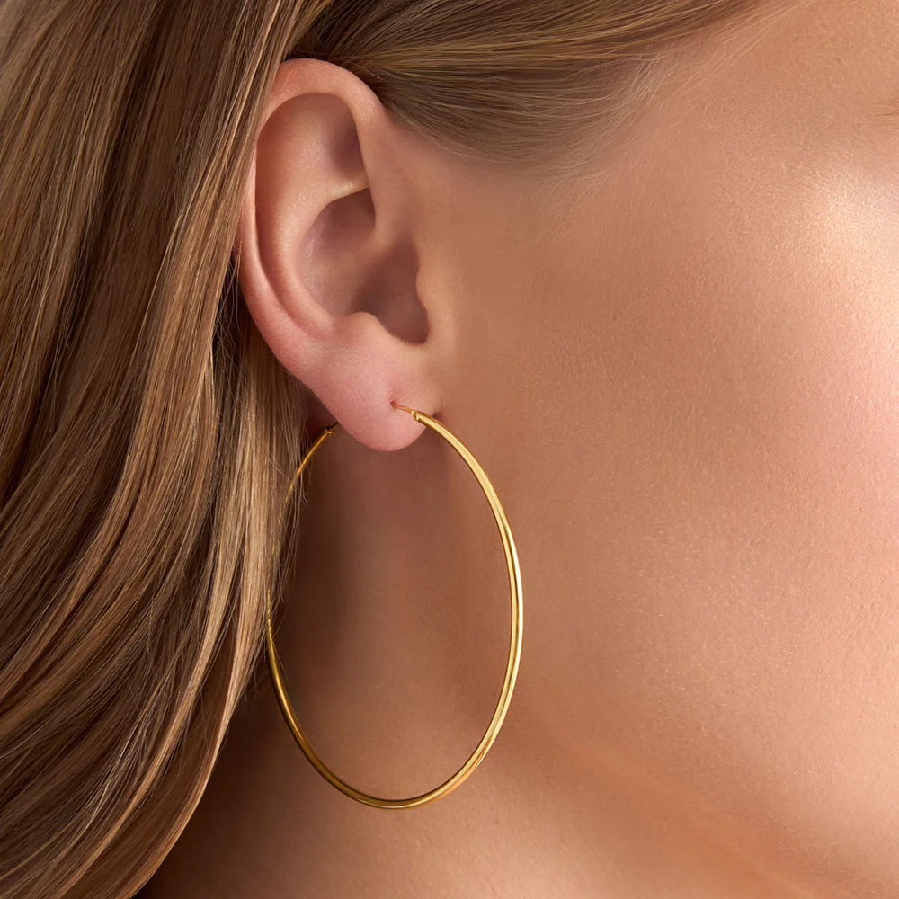 Kolczyki srebrne pozłacane - koła