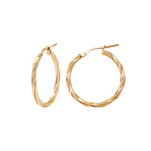 Kolczyki srebrne pozłacane - koła