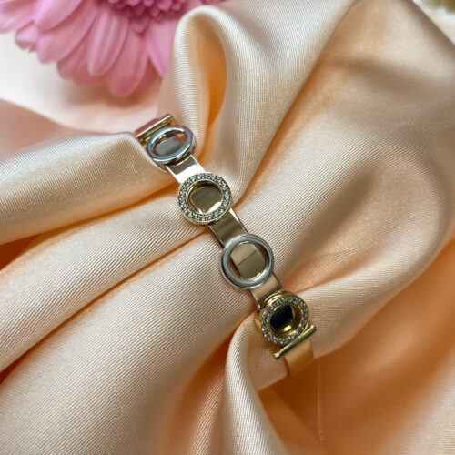 Złota bransoleta z cyrkoniami