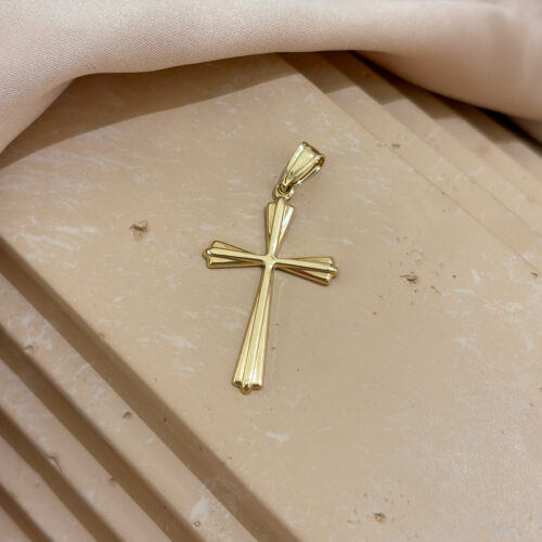Zawieszka złota w kształcie krzyża