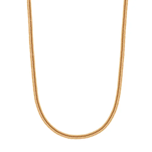 Złoty naszyjnik o splocie typu żmijka