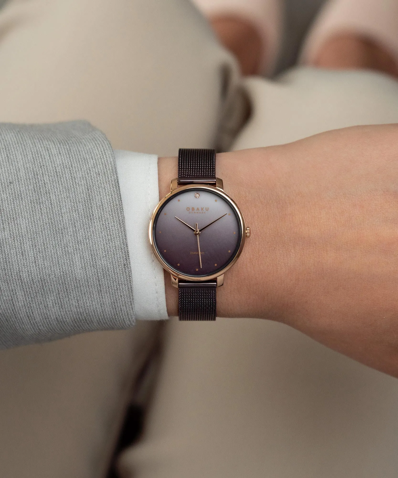 Zegarek damski Obaku V320LXVZMN-DN